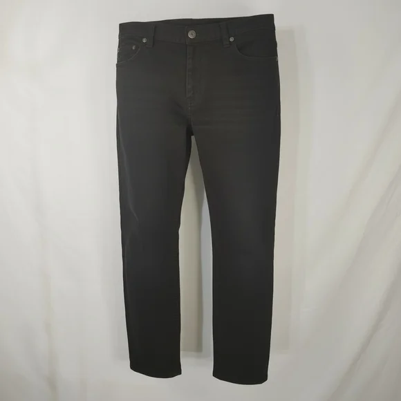 Lauren Jeans Co Ralph Lauren Black Straight Leg Jeans Womens Size 10 Stretch - Picture 1 of 9